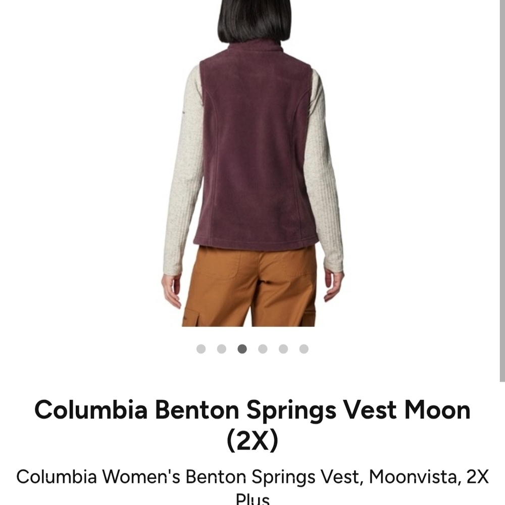 NWT Columbia Women’s Purple Fleece Vest Size 2XL - Picture 9 of 9